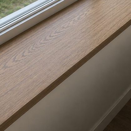Brown Maple window sill finish swatch